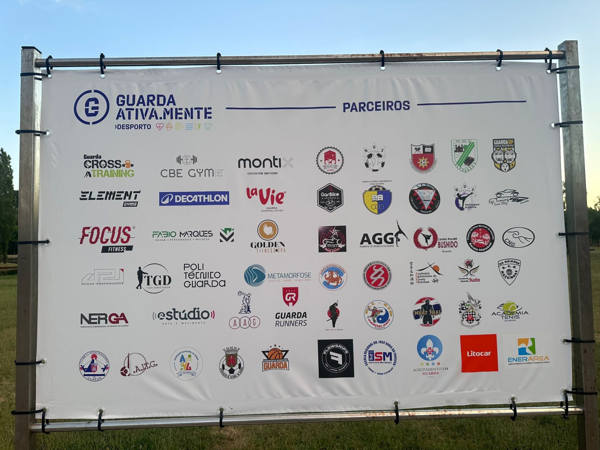 Painel oficial de parceiros do evento Guarda Ativa.Mente com a MONTIX