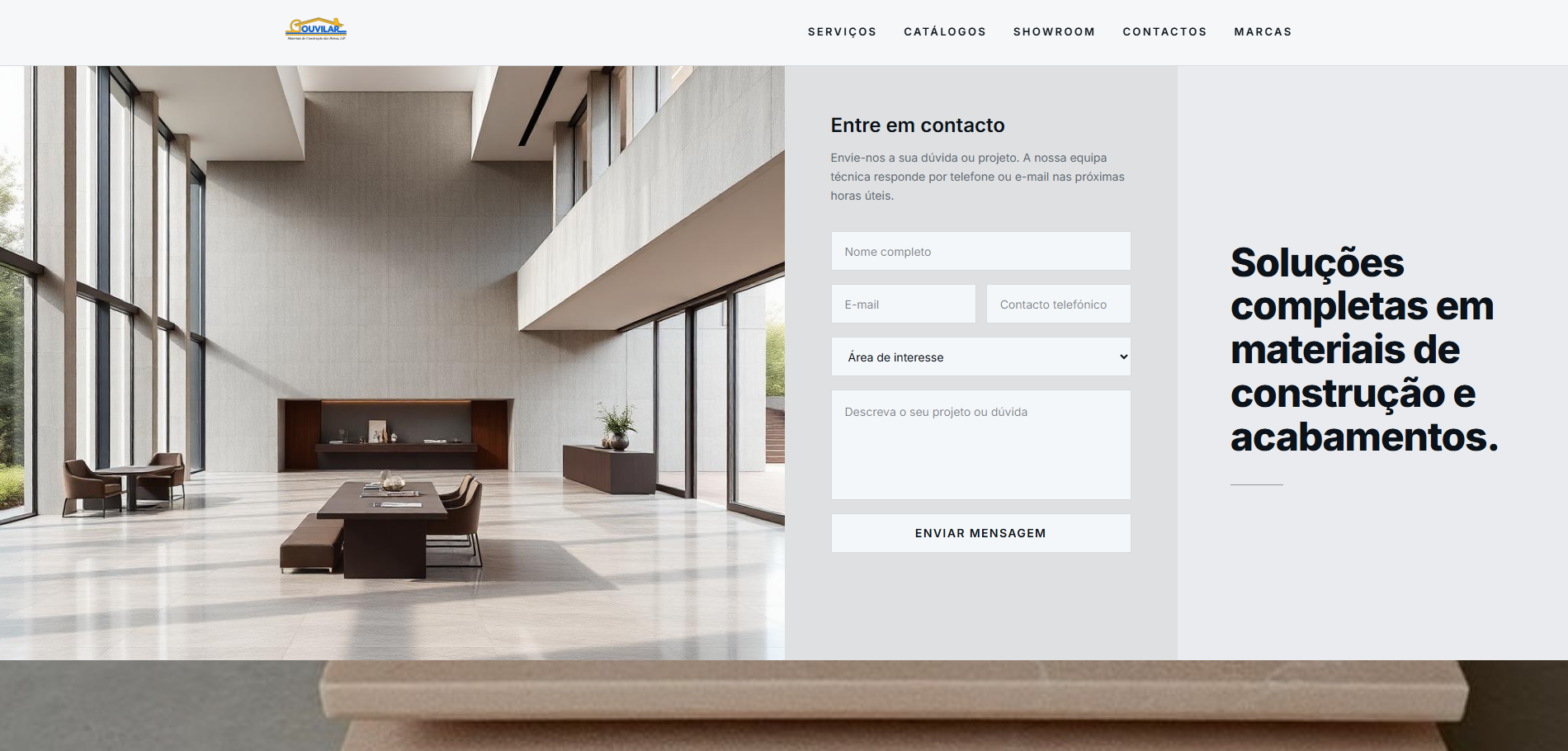 Mockup do website Gouvilar